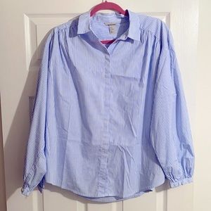 H&M blue and white stripped blouse, worn once